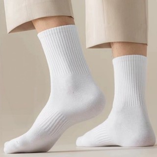 Meias masculinas desodorante absorvente de suor primavera verão estilo fino poliéster algodão meias de tubo médio meias 