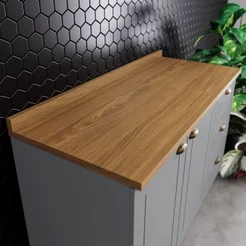 Tampo para Balcão Emilly 120cm Espresso Móveis Marrom/Nature