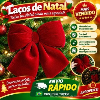 3 laços de Natal em veludo, cor bordô, tamanho grande, decoração suspensa de alta qualidade para árvores e eventos M2ZL