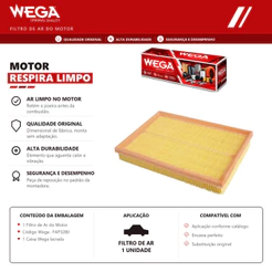 Filtro de ar do Motor GM CORSA MERIVA MONTANA – Wega FAP3280