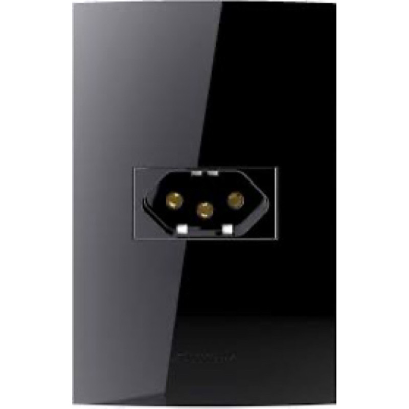Tomada c/placa 10a-20a Alumbra Inova Pro Black Piano