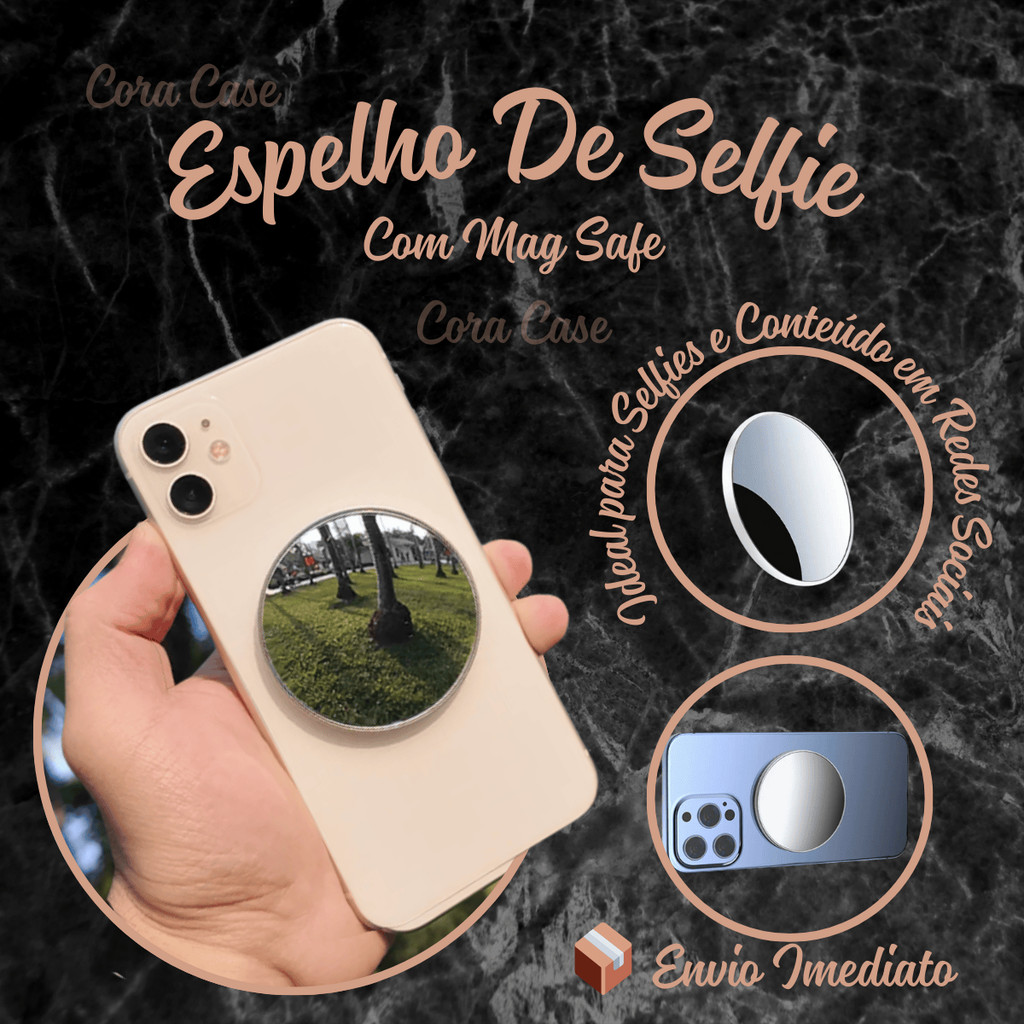 Espelho de Selfie com MagSafe Suporte Magnético Portátil Fotos Criativas / Ring Light Portátil LED