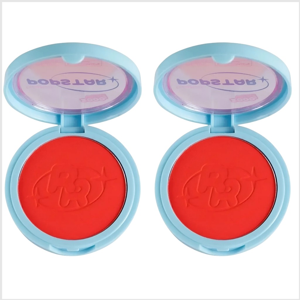 Kit 2 Blush Compacto Facial Playback Popstar Friday Ruby Rose Efeito Glow Sutil Uso Diário