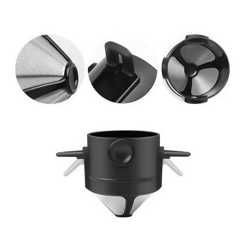 Mini Filtro Cafe Portatil Reutilizavel Design Compacto Suporte Dobraveli