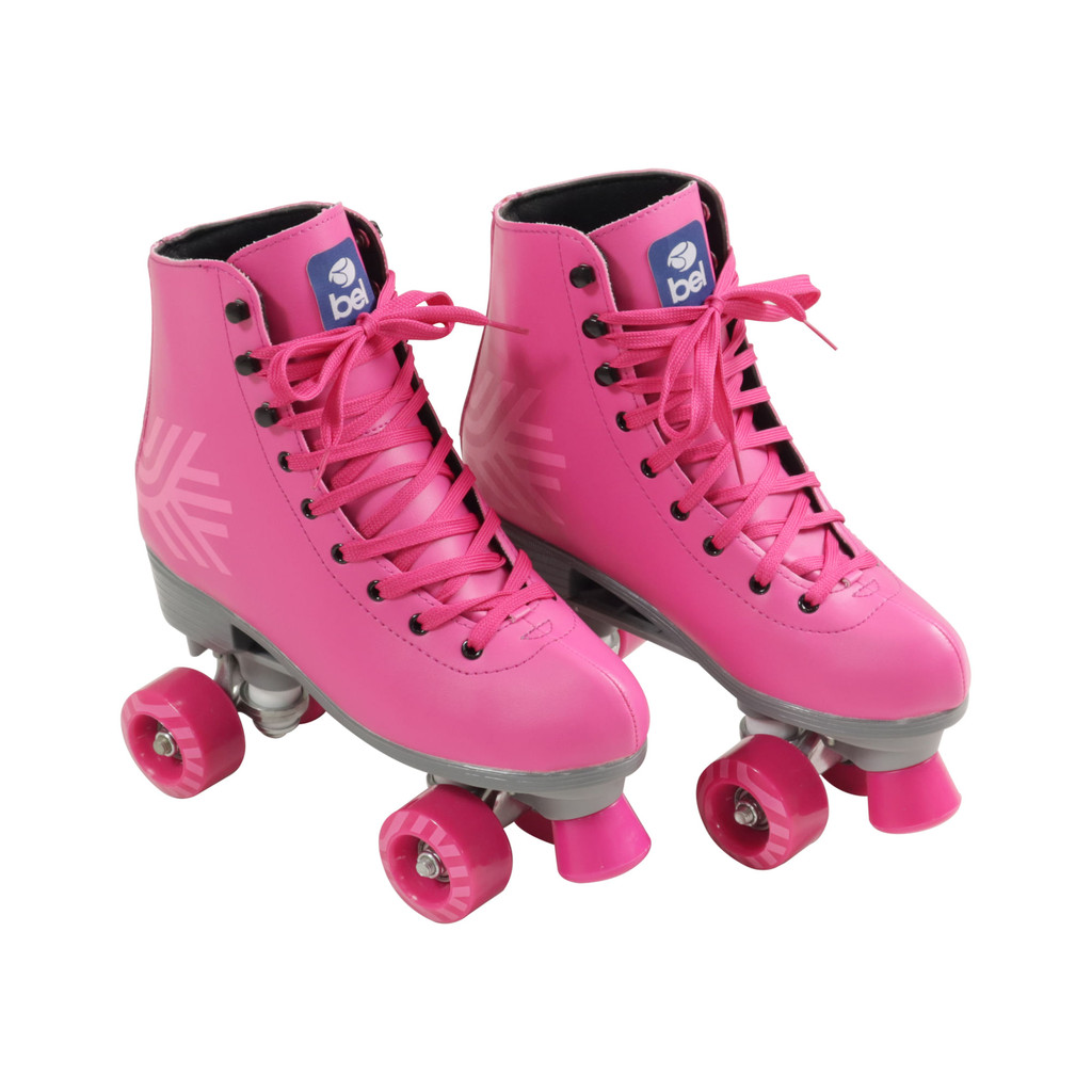 Patins Quad Retrô Rosa Bel em Oferta na Shopee