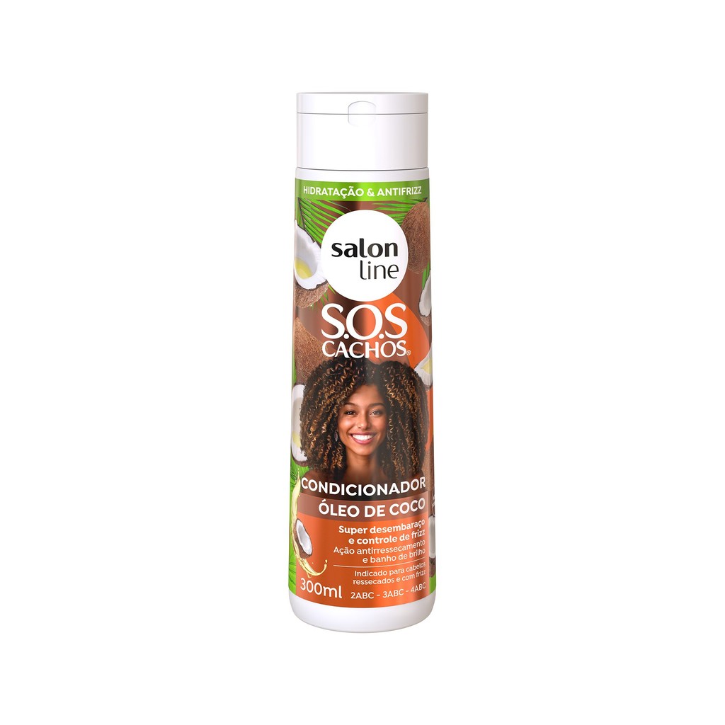 Condicionador SOS Cachos Coco Tratamento Profundo Salon Line 300ml em Oferta na Shopee