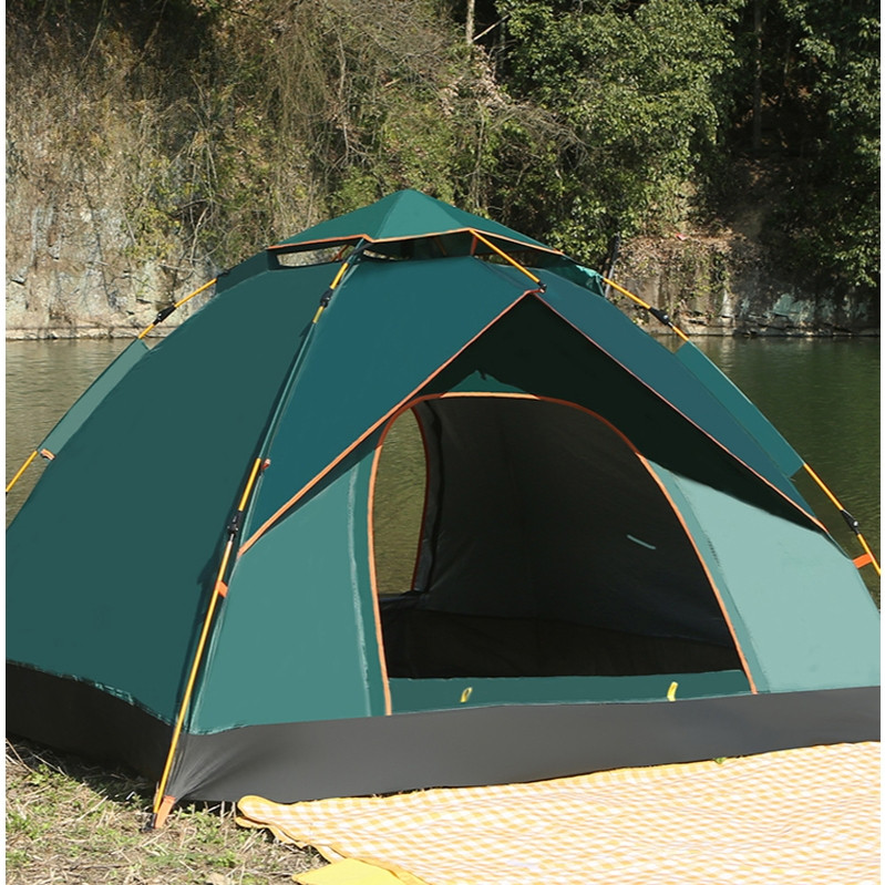 Barraca Camping 210*210*135cm Portátil A Prova D'agua Barraca De Acampamento 4 Pessoas De Praia