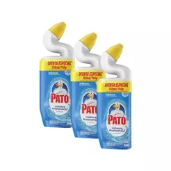 Kit 3 Desinfetante Gel Uso Geral Marine Pato Limpeza Profunda Squeeze 750ml