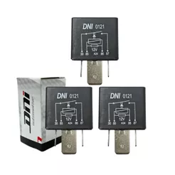Kit 3 Rele Auxiliar 70a 12v 4 Terminais Rele Injecao Eletronica Bomba Combustivel Uso Geral DNI 0121