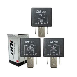 Kit 3 Rele Auxiliar 70a 12v 4 Terminais Rele Injecao Eletronica Bomba Combustivel Uso Geral DNI 0121 em Oferta na Shopee