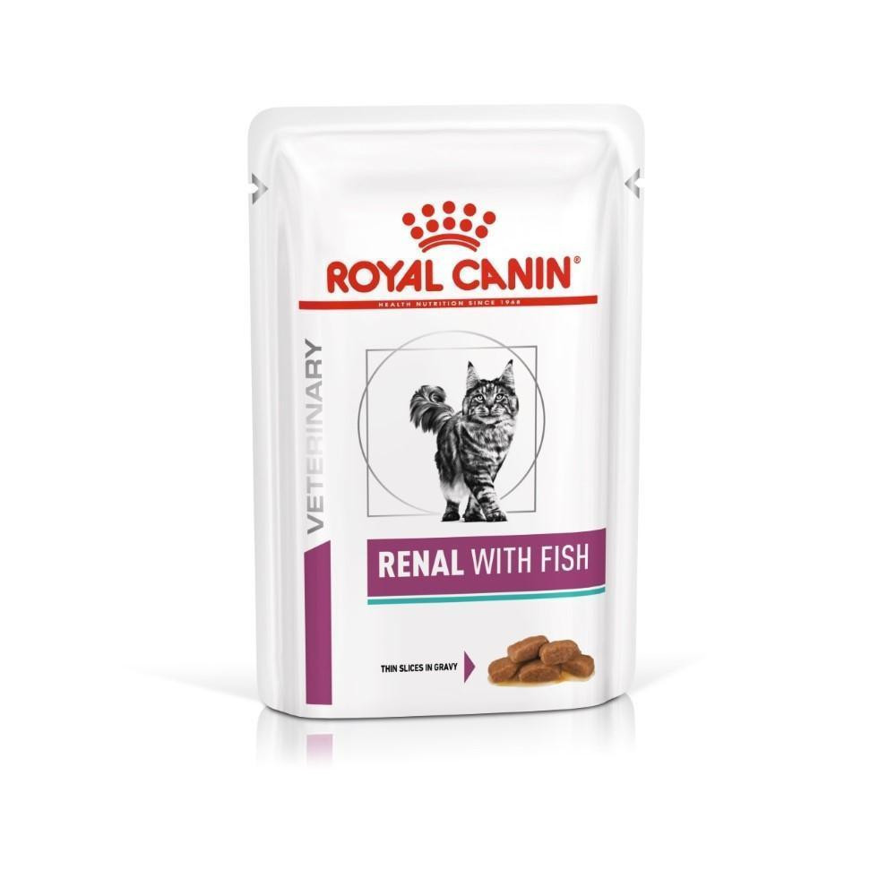Ração Úmida Sachê Veterinary Diet Renal com Peixe para Gatos 85g Royal Canin