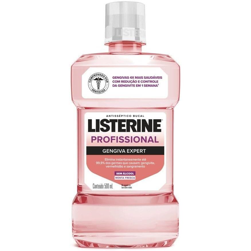 Enxaguante Bucal Listerine Profissional Gengiva Expert 500ml em Oferta na Shopee