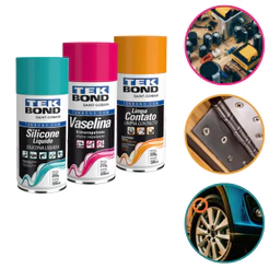 Kit Tekbond Silicone Liquido + Limpa Contato Elétrico + Vaselina Líquida Hidrorepelente