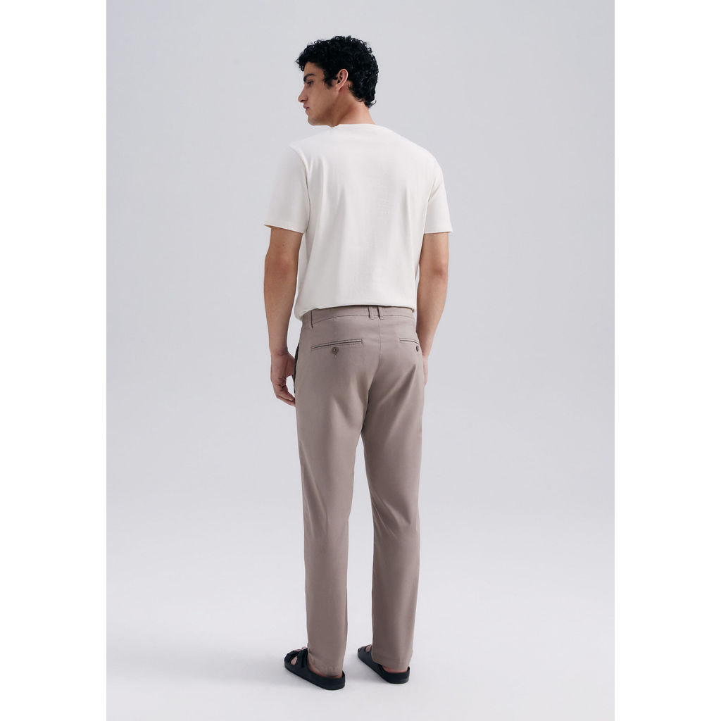 Detalhes do Calça Masculina Chino Slim Em Sarja Empapelada