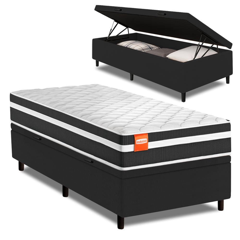 Cama Box Baú Solteiro Molas Ensacadas Bali 88x188x63cm em Oferta na Shopee
