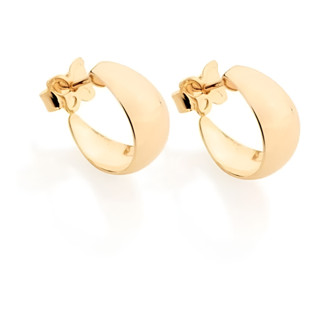 Brinco Argola Lisa 1,1cm Folheado A Ouro Rommanel Original 524526 em Oferta na Shopee