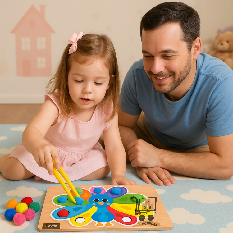 Jogo Educativo Sensorial Pega Pompom Montessori 56 Peças Coordenação Motora Nig Brinquedos em Oferta na Shopee