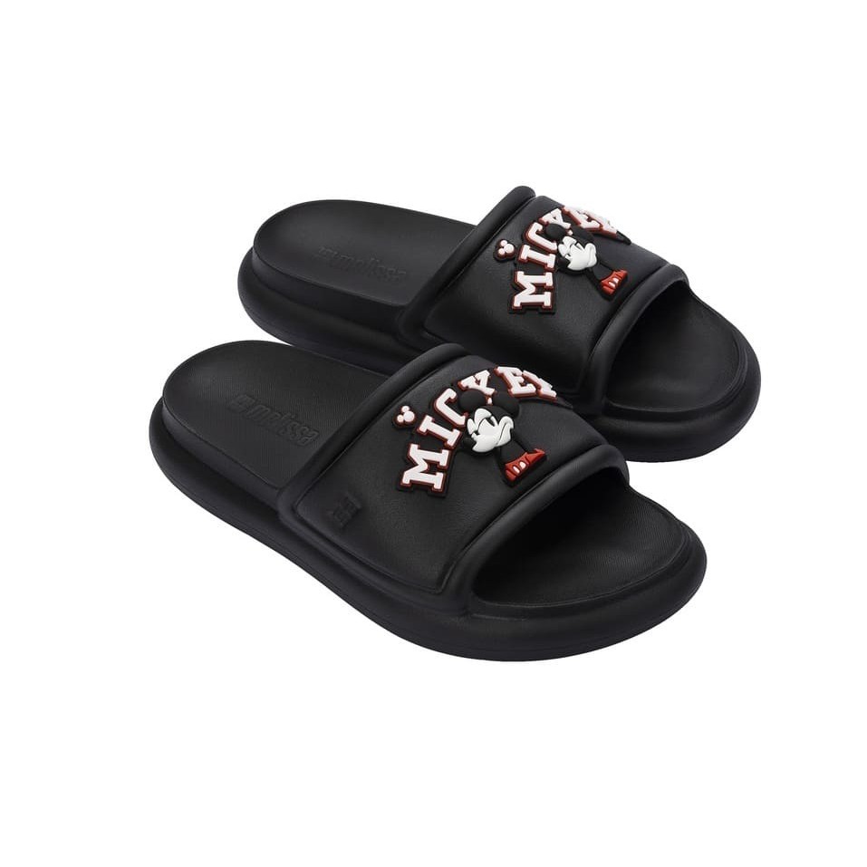 Sandália Chinelo Melissa Adulto Free Puff Slide Stitch Mickey