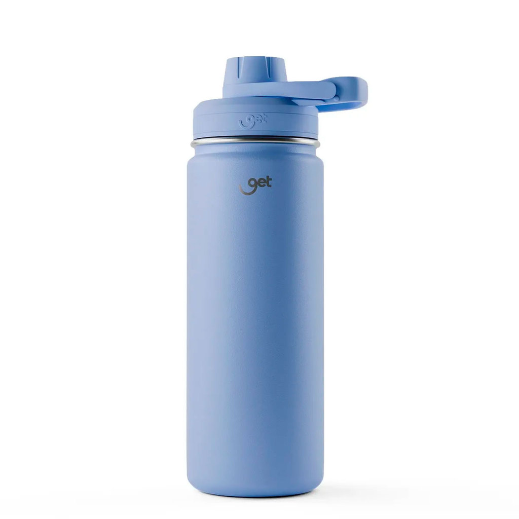 Garrafa Térmica Inox Get 500ml Lilás bebidas quentes ou frias com tampa com bico e base emborrachada