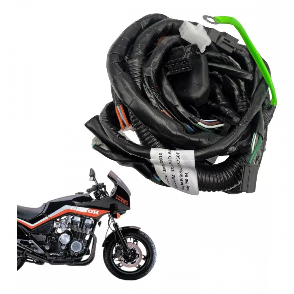 Chicote Eletrico Fiação Principal Moto Cbx 750 F Cbx750 Indy 7 Galo 1990 1991 1992 1993 1994 Modelo Original Zouil