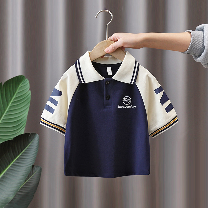 Meninos camisetas de manga curta bonito crianças verão versão coreana camisas POLO verão fino respirável topos 2026 novo