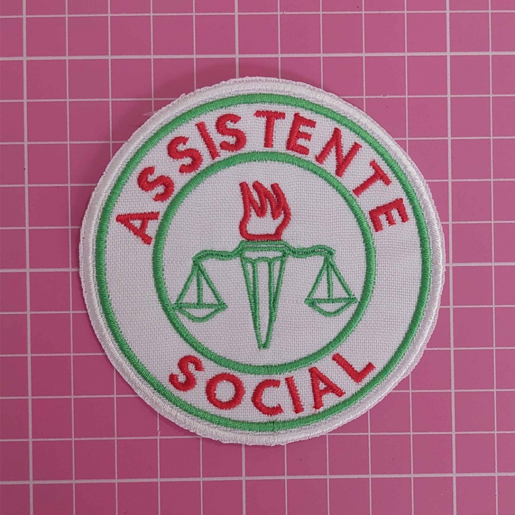 Patch Bordado Assistente Social Profissão Termocolante Para Jaleco Serviço Social Atendimento Social Universidade