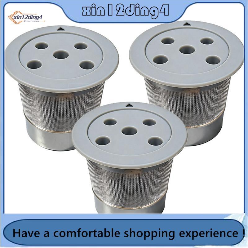 Copos K Reutilizáveis Para Cafeteira-Plus Copo De Filtro De Café De Aço Inoxidável Reutilizável (5 Furos) 3 Peças