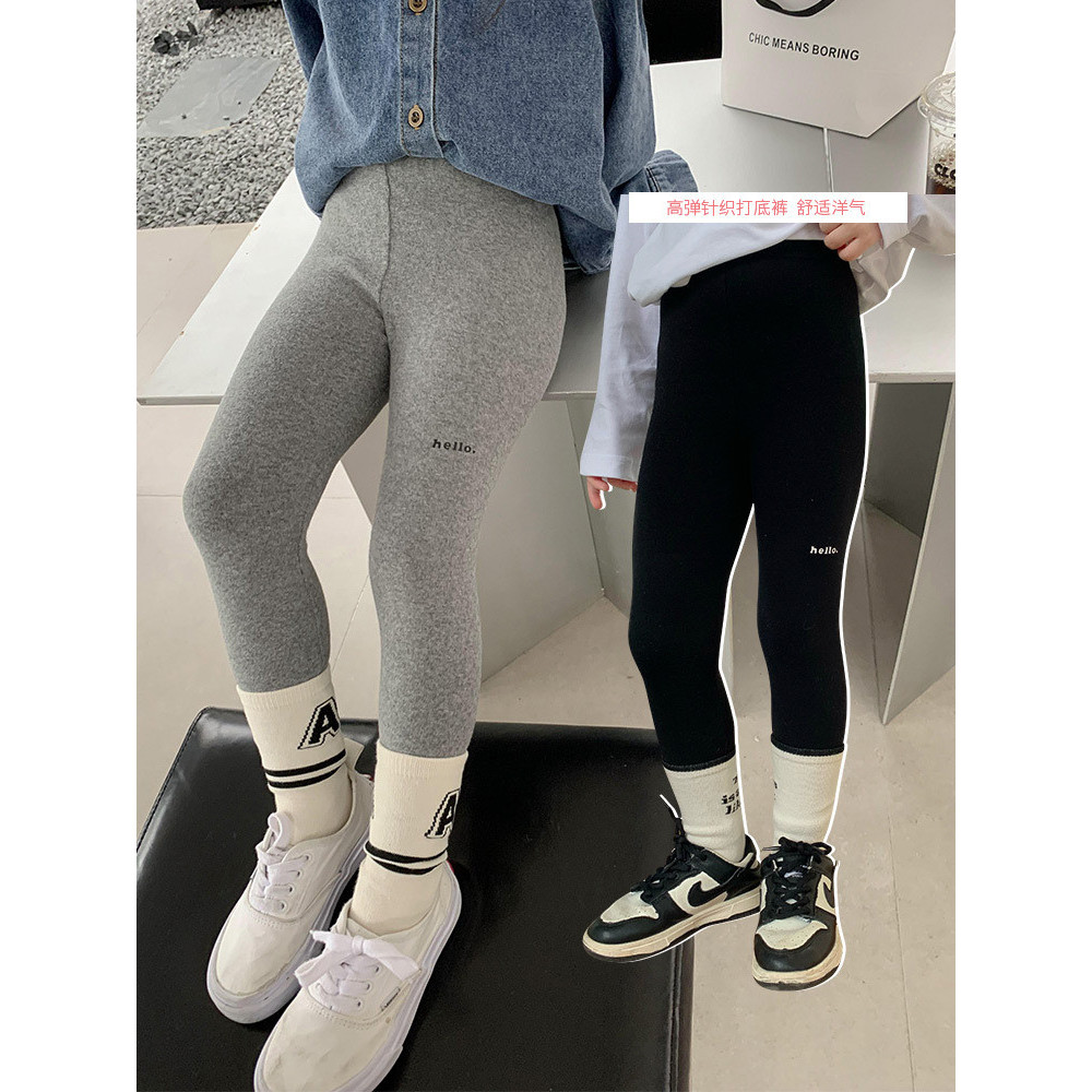 Meninas Leggings primavera outono moda bebê estiramento calças forro de lã espessamento exterior Wear forro de lã e