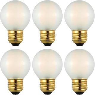 Lâmpada LED Dimmable G16.5 E26, 2W/25W Equivalente, 2700K Branco Quente, Vidro Fosco, Ideal para Iluminação Decorativa, 