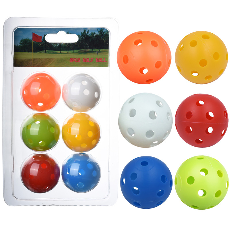 Bola de golfe em caixa de golfe, bola oca para prática interna, bola de presente, caixa de presente, bola com buraco