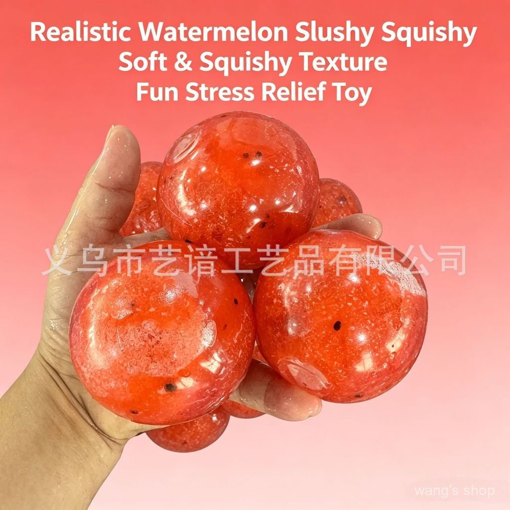 Mais vendido: Brinquedo Squishy de Melancia Vaseline - Popular no Xiaohongshu, Gadget para Alívio do Estresse com Alto V