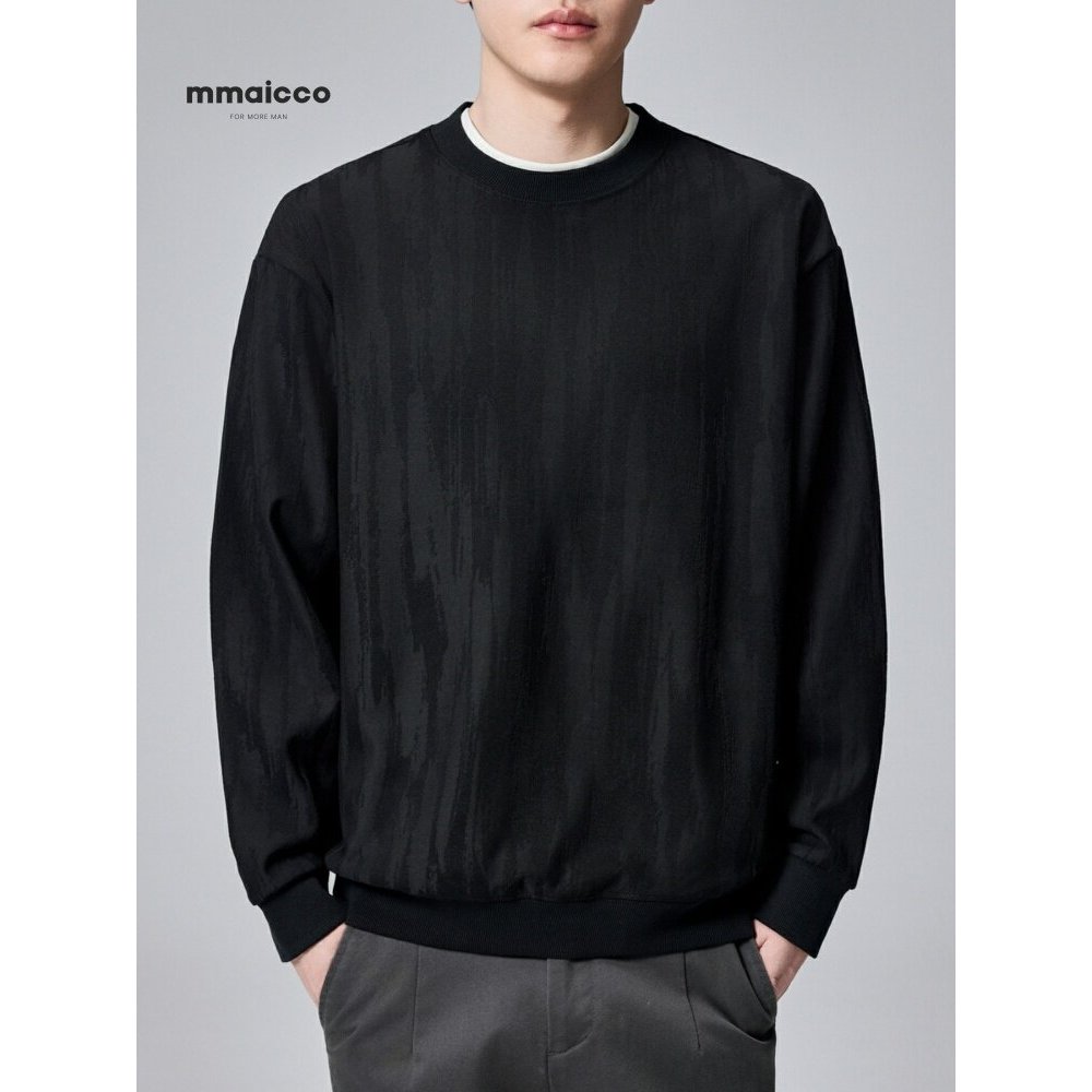 Momaike Roupas Masculinas Textura Simples Contraste Cor Moletom Masculino 2024 Outono 330g Jaqueta Top Solta Masculina