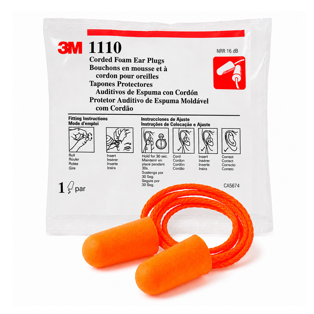 Protetor Auricular em Espuma com Cordão 3M 1110 H0002053355