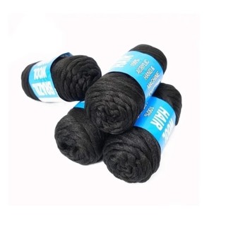 Cabelo Fio Panamá Preto para Tranças e Dreads 50g Tranças dreads Entrelaçamento Extensões e Penteados Afro