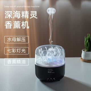 Difusor de Aroma fragrância automática óleo essencial atomizador difusor Desktop atmosfera colorida luz medusa cuspe fum