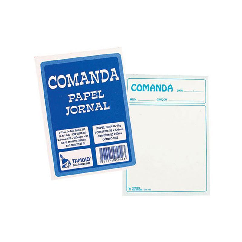 Comanda de mesa 1052 com 50 folhas Tamoio