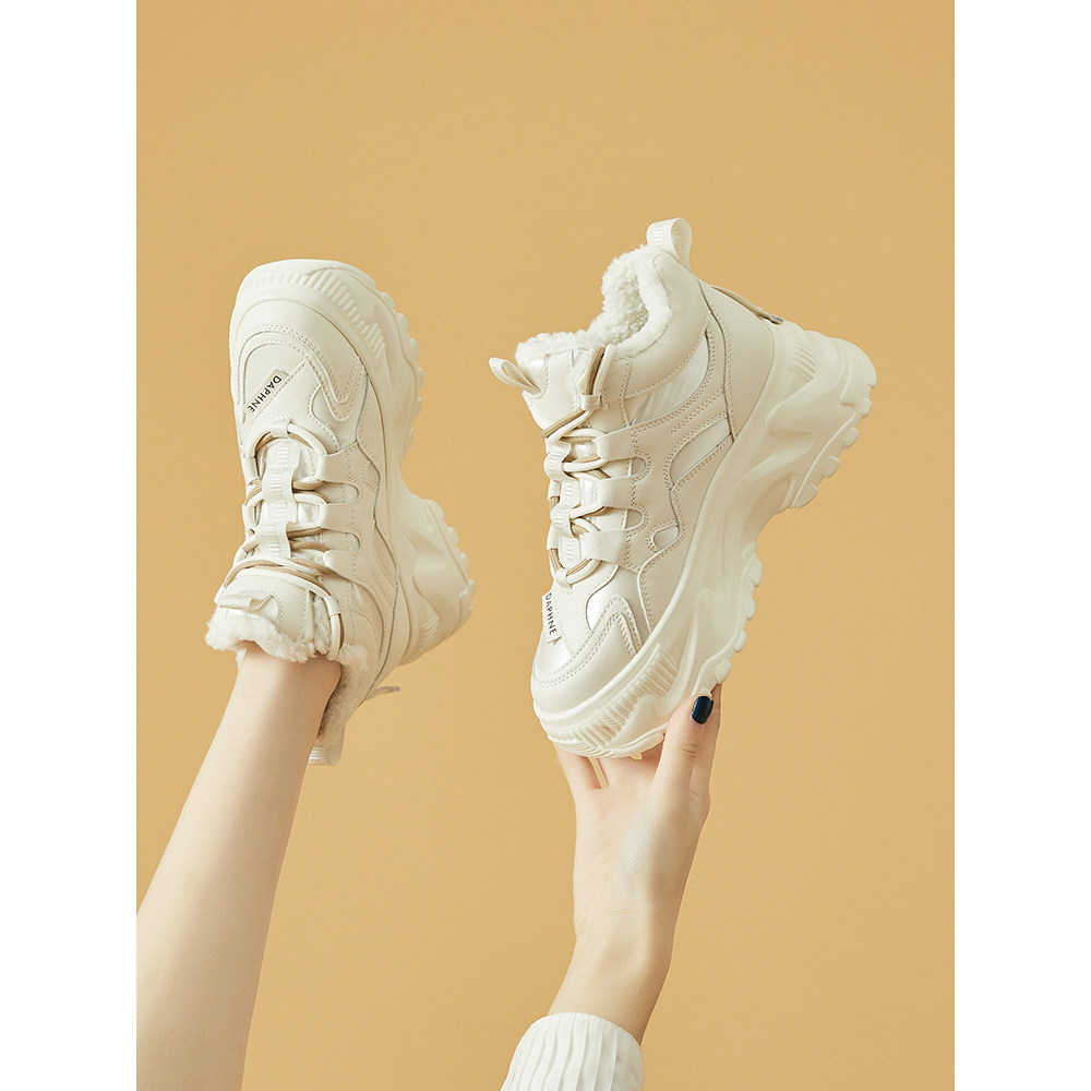 Daphne botas de neve femininas 2026 novo estilo inverno forro de lã sapatos femininos de algodão sapatos femininos sapat