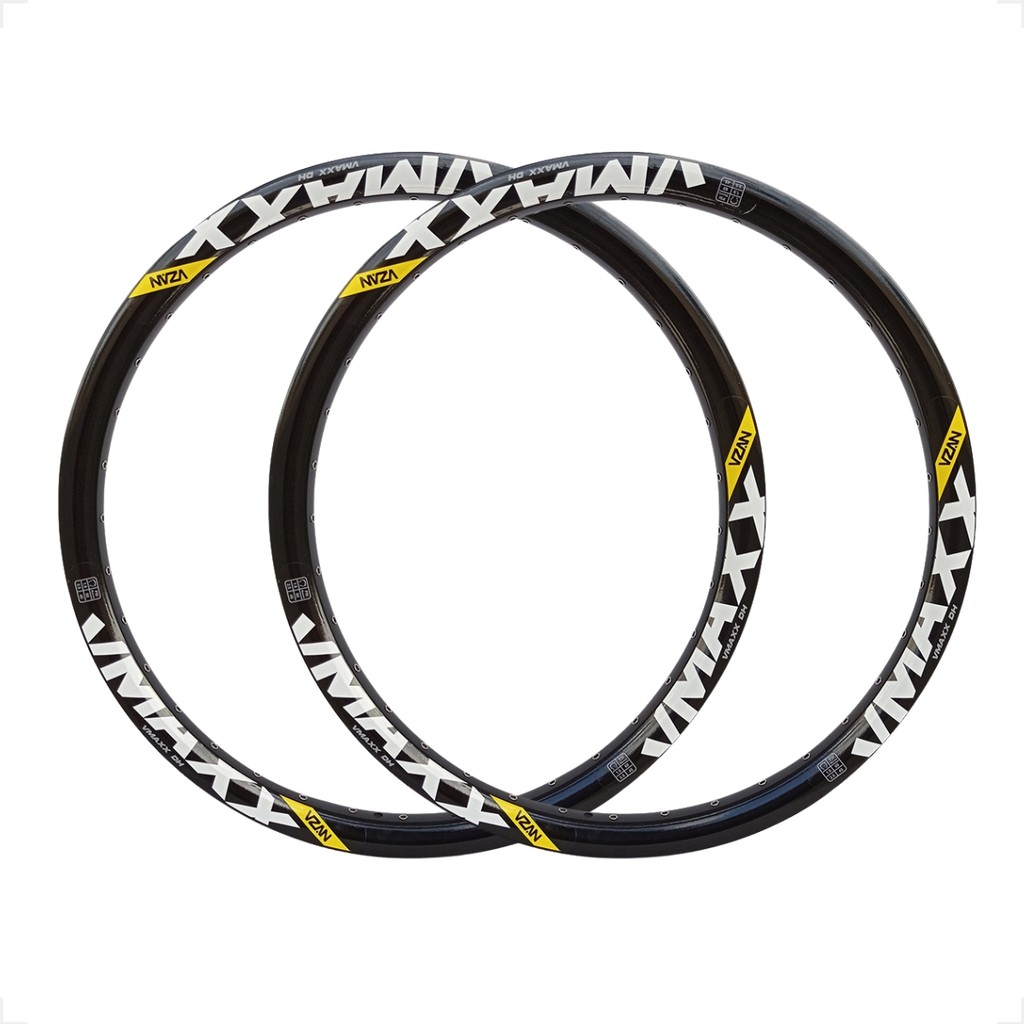 Kit 2 Aros 26" 36 Furos Freio Disco Downhill Freehide Vmaxx Vzan Cor Preto