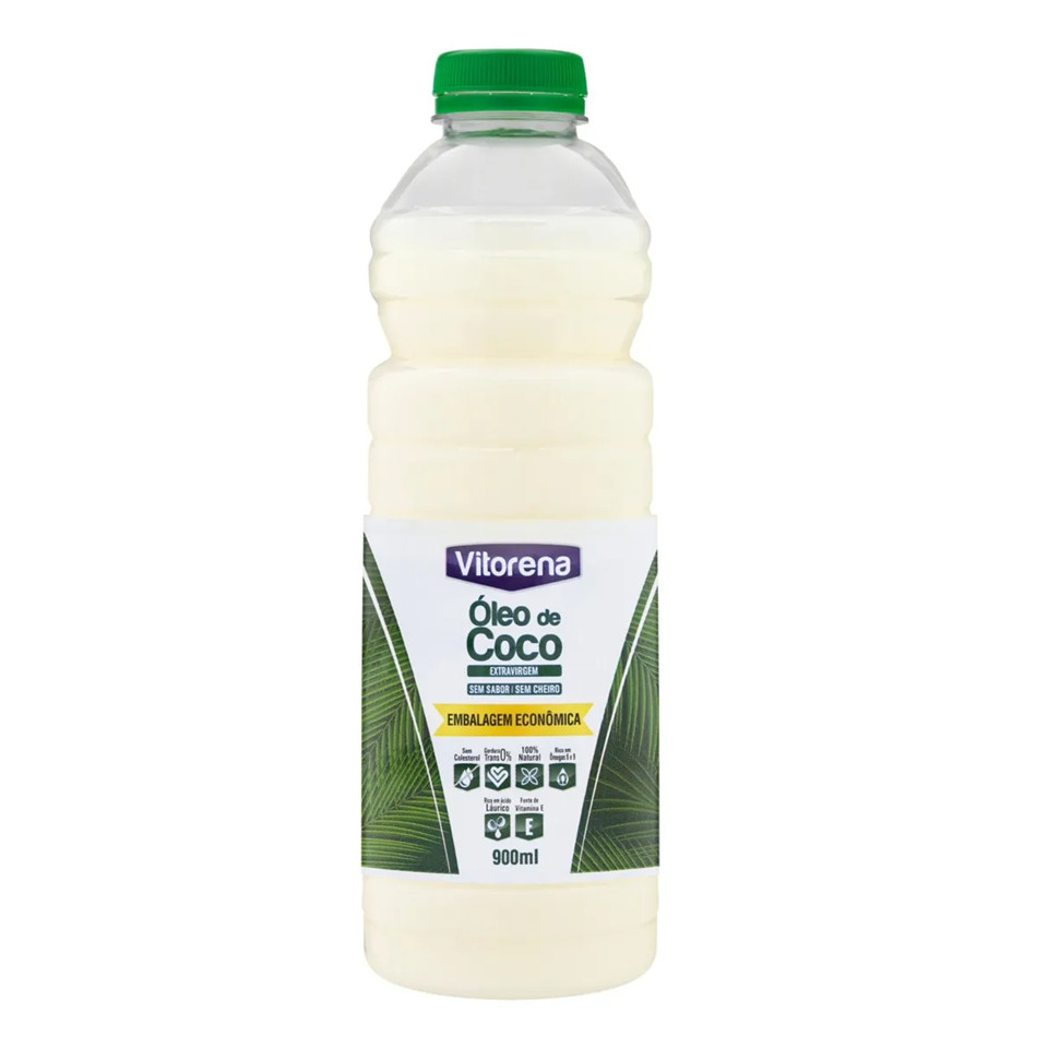 Oleo De Coco Sem Sabor Extra Virgem Vitorena 900ml
