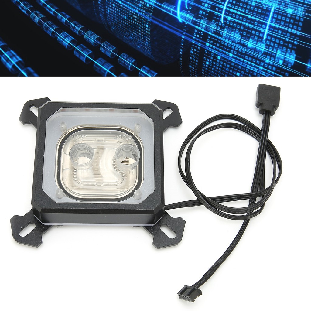 Waterblock Refrigerador Líquido INTELPK5E Efeito De Luz Difusa Placa Base Cobre CPU Acessórios Do Computador
