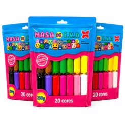 Massinha de Modelar EVA 250g 20 Cores Super Macia Não Tóxica Artesanato Escolar DIY Fácil de Modelar
