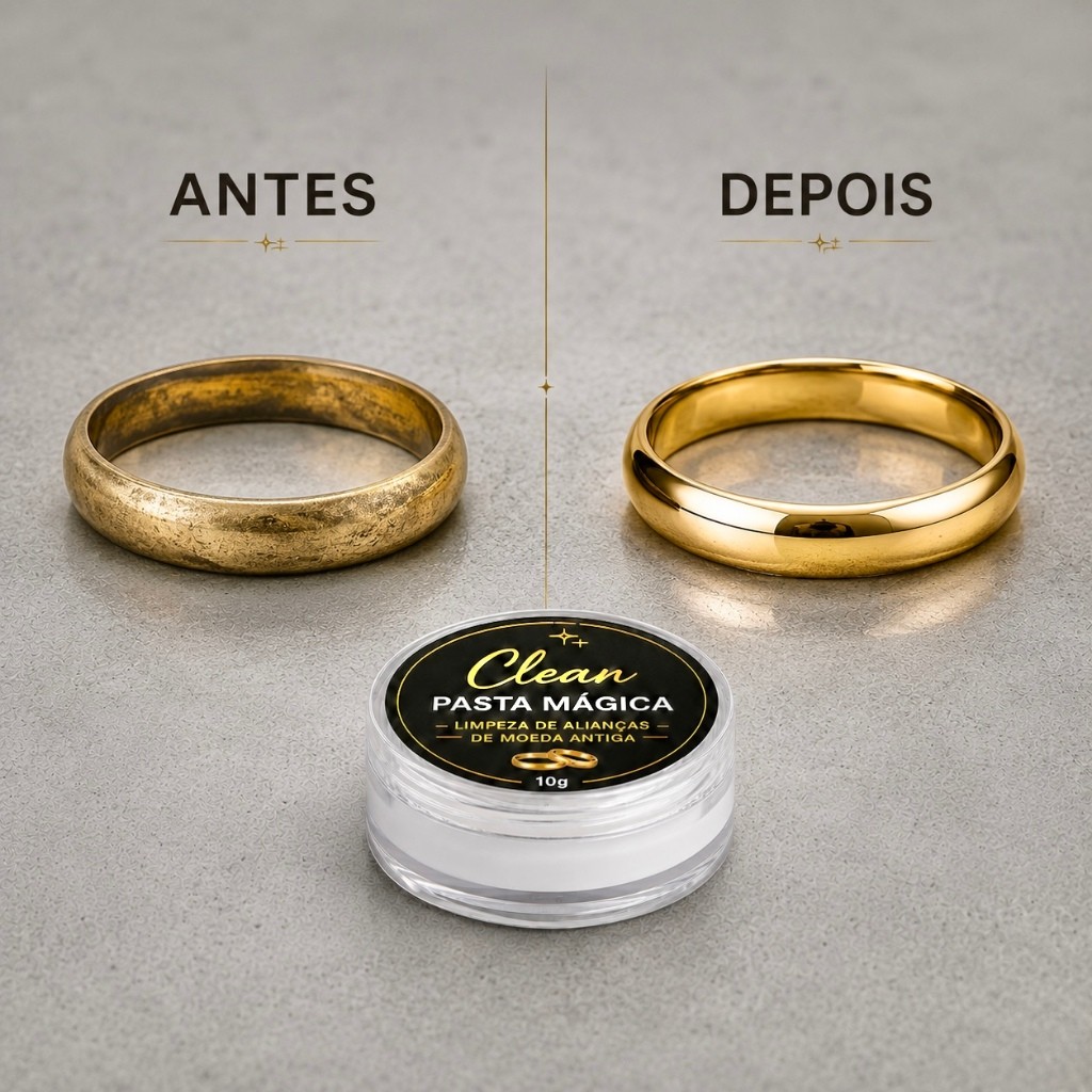 Pasta mágica para polir joias 100% moeda antiga, ouro e prata - ideal para alianças'' anéis limpeza profunda e brilho