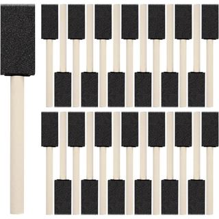 40 Pincéis de Pintura de 1'', Pincéis de Esponja com Cabos de Madeira, Pincéis de Esponja para Pintura, Artesanato, Ting
