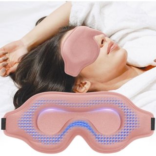 Máscara Ocular Ponderada para Dormir, Máscara de Dormir com 3 Contornos, Máscara para Falta de Energia com Alça Ajustáve