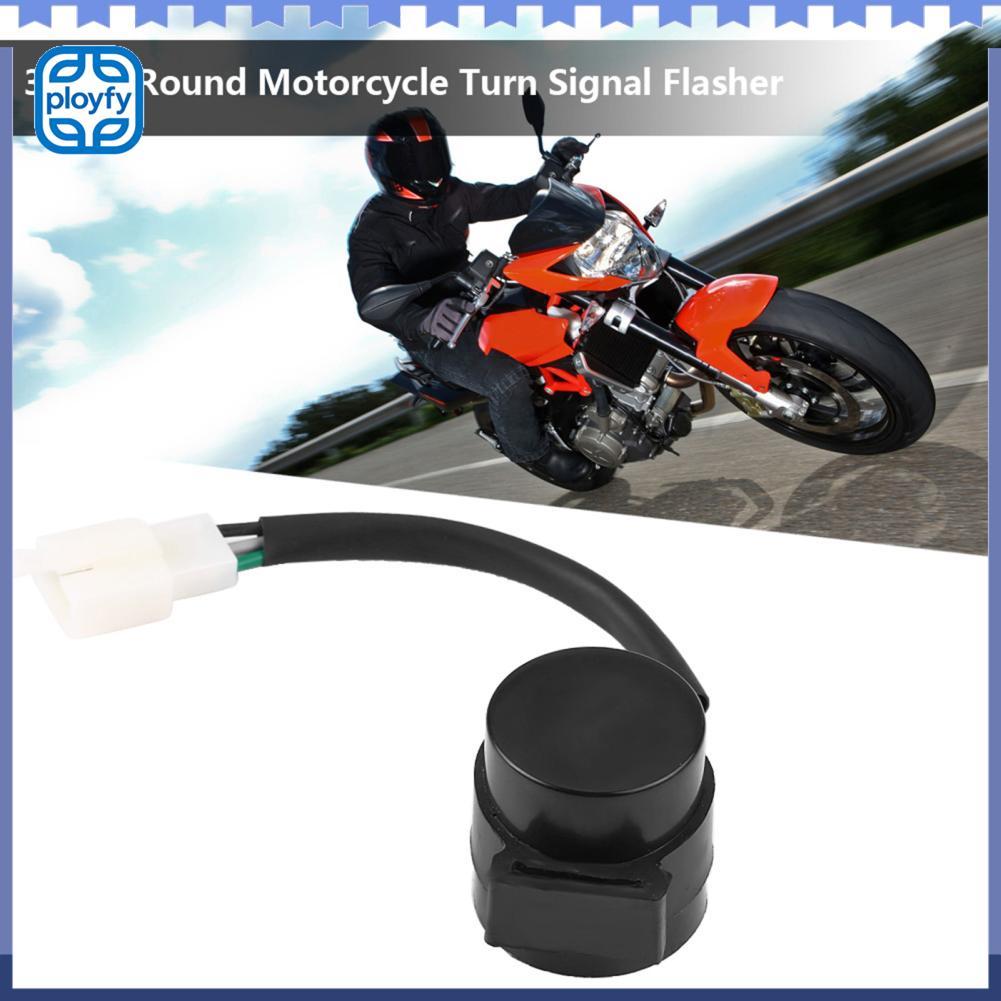 Ployfy Pisca-pisca qiilu 3 pinos para motocicleta, relé redondo, pisca-pisca para motocicletas gy6, scooters,