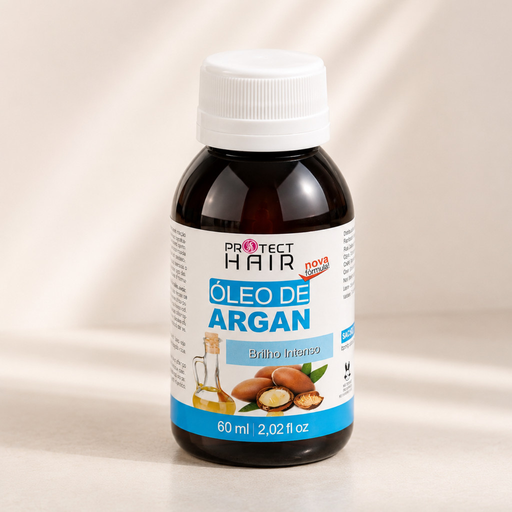 Óleo Vegetal de Argan 60ml para umectação capilar Protect Hair