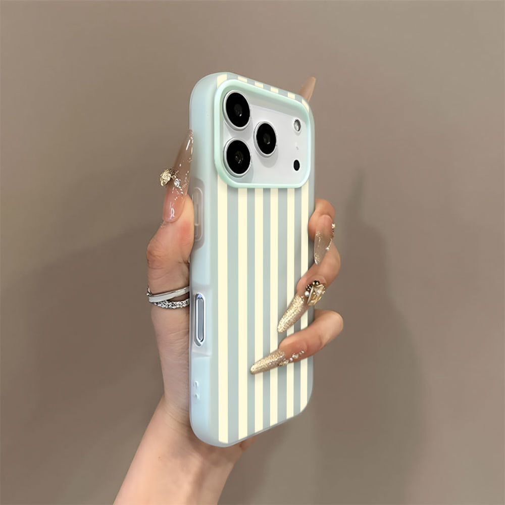 Capa De Telefone 2 Em 1 Para Samsung S25 ULTRA S24 Plus S23 S22 A17 A16 A15 A14 Com Listras Amarelas