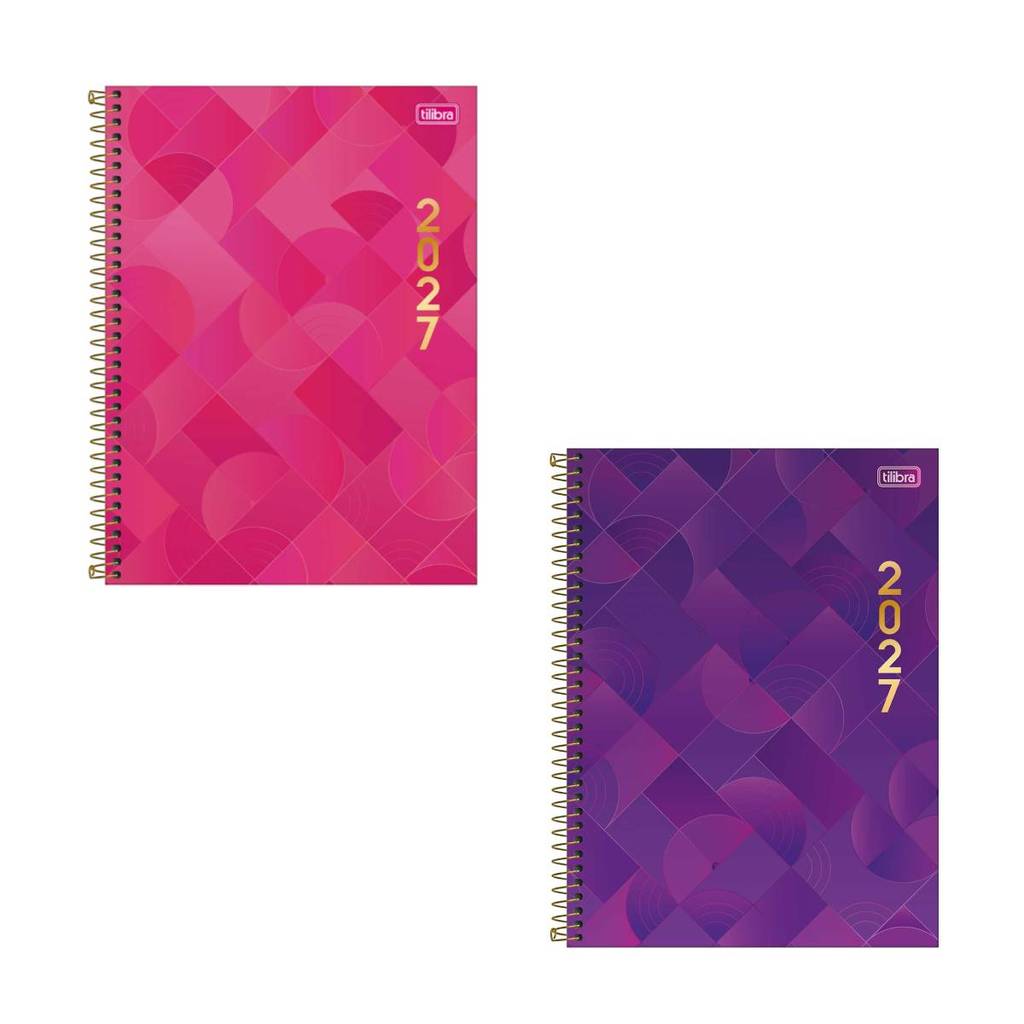 Agenda executiva espiral diária Spot Feminina 275x200mm 2027 Tilibra