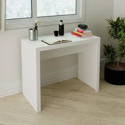 Escrivaninha Mesa Escritório ME4139 Tecnomobili 90cm Branco Branco