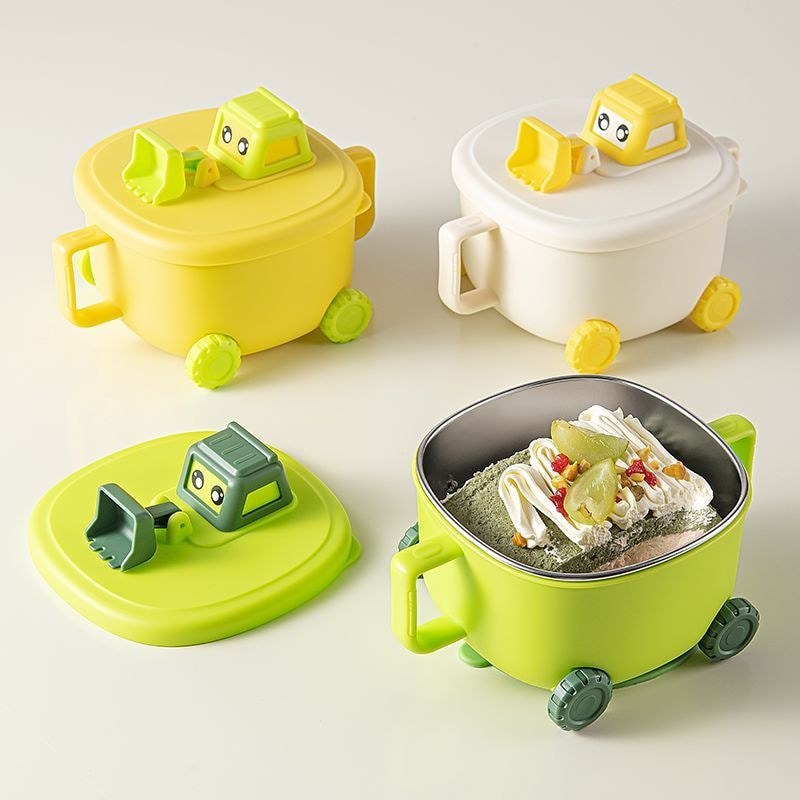 Tigela de suplemento alimentar para bebês Tigela de ventosa especial infantil Tigela de aço inoxidável Talheres infantis